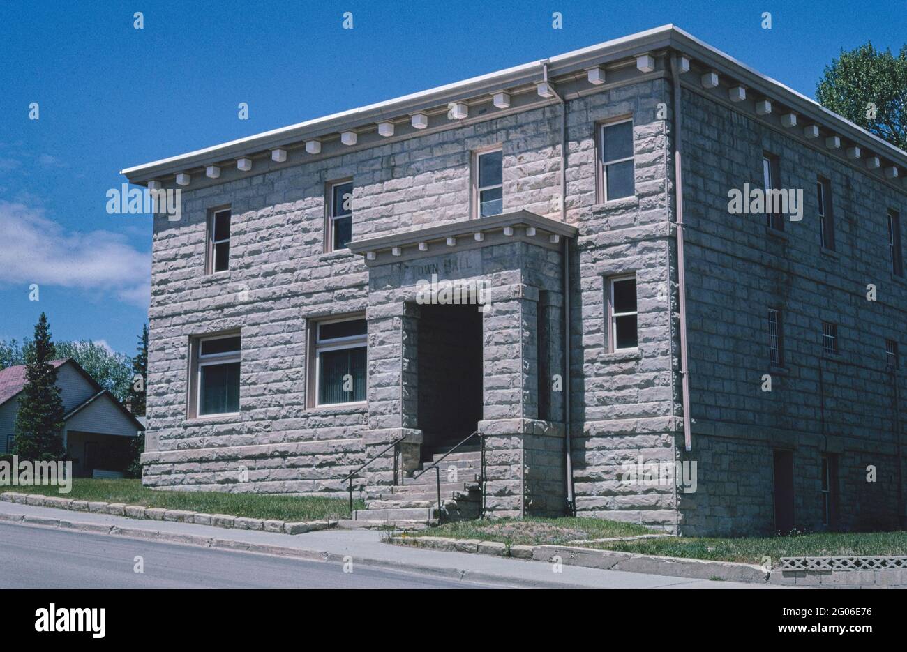 2000s United States Old town hall, Sapphire Street, Kemmerer, Wyoming