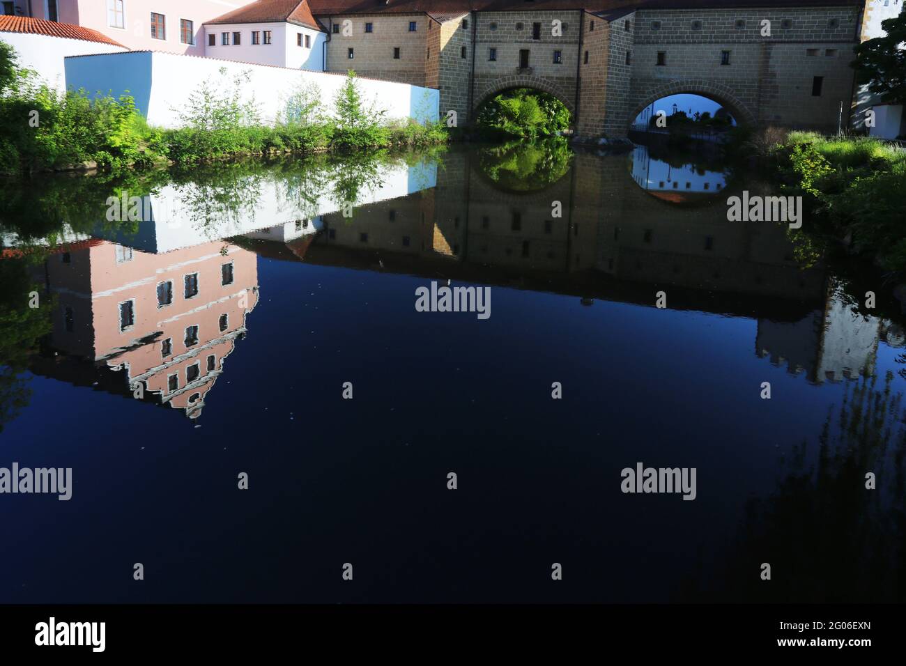 Amberg, Bayerm.Oberpfalz Ein Spaziergang durch das mittelalterliche Zentrum Amberg  mit Stadtbrille verzaubert sowohl Kulturliebhaber als auch Shoppin Stock Photo