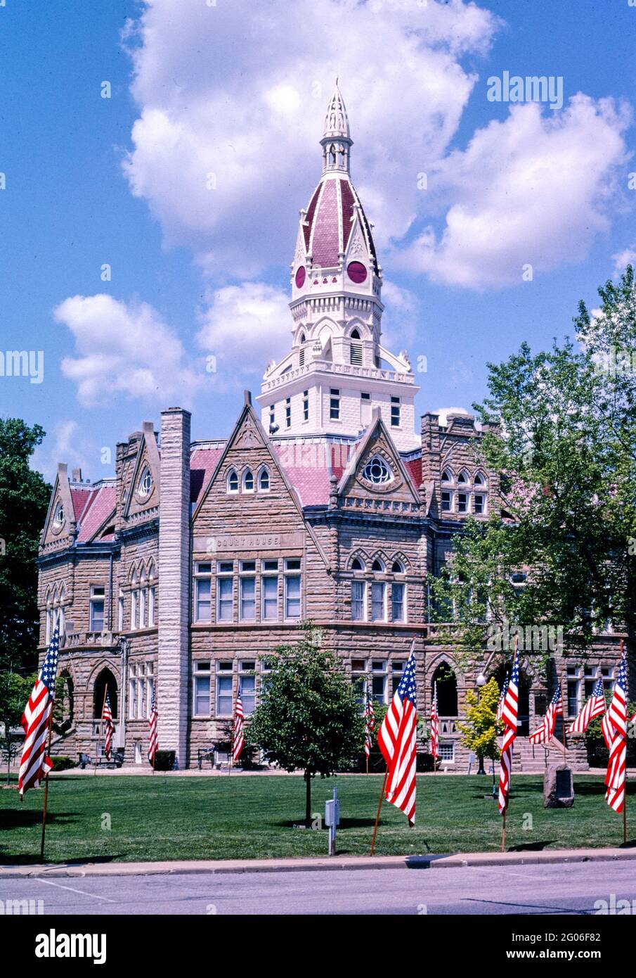 2000s United States -  Pike County Courthouse, Pittsfield, Illinois 2003 Stock Photo