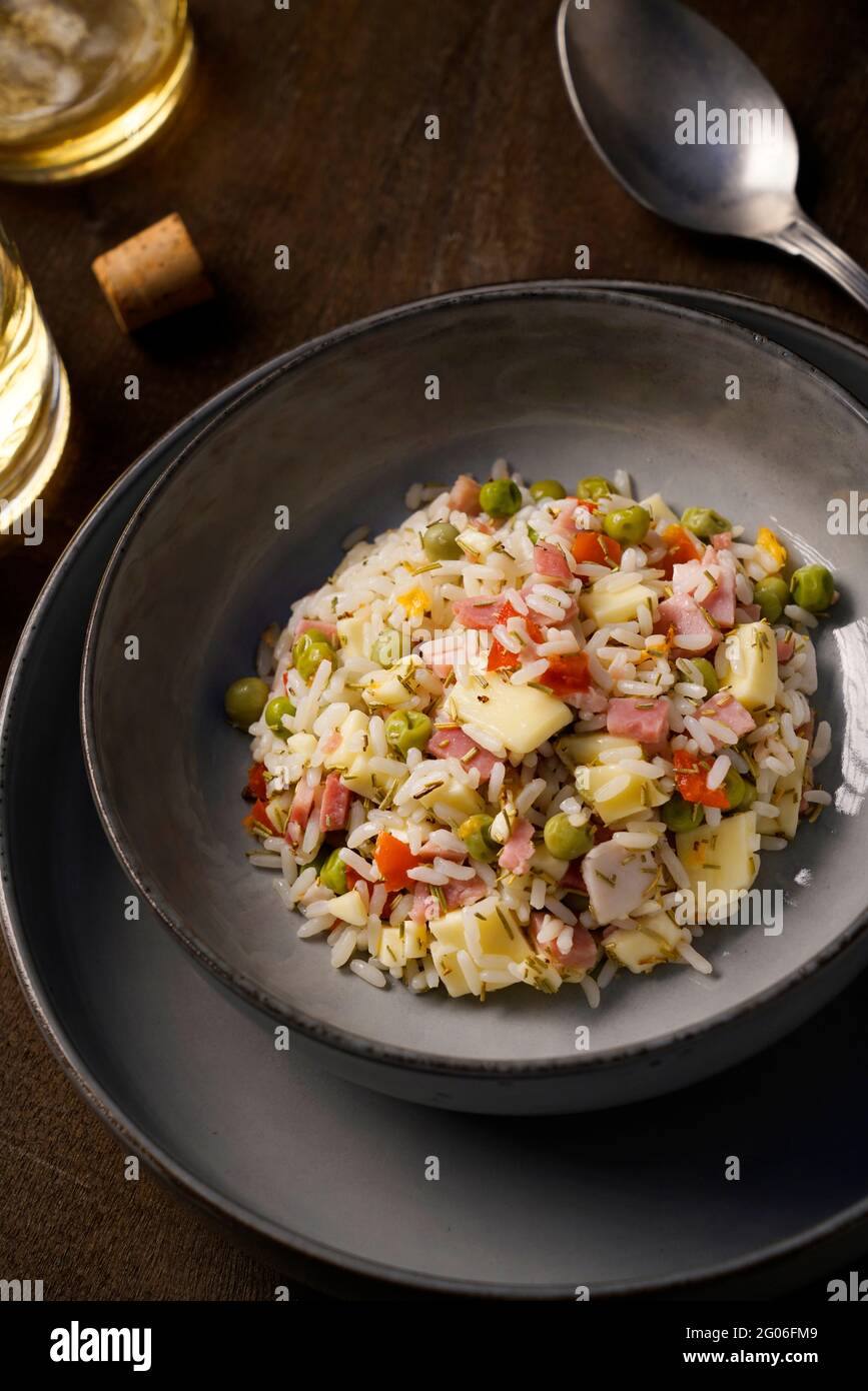 Cold rice salad, Italy, Europe Stock Photo - Alamy