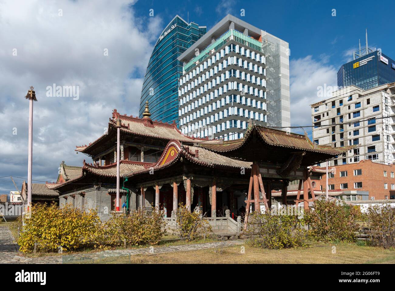 The Choijin Lama Temple Museum, it is a Buddhist monastery in Ulaanbaatar, the capital of Mongolia Stock Photo