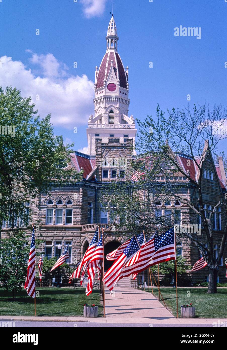 2000s United States -  Pike County Courthouse, Pittsfield, Illinois 2003 Stock Photo