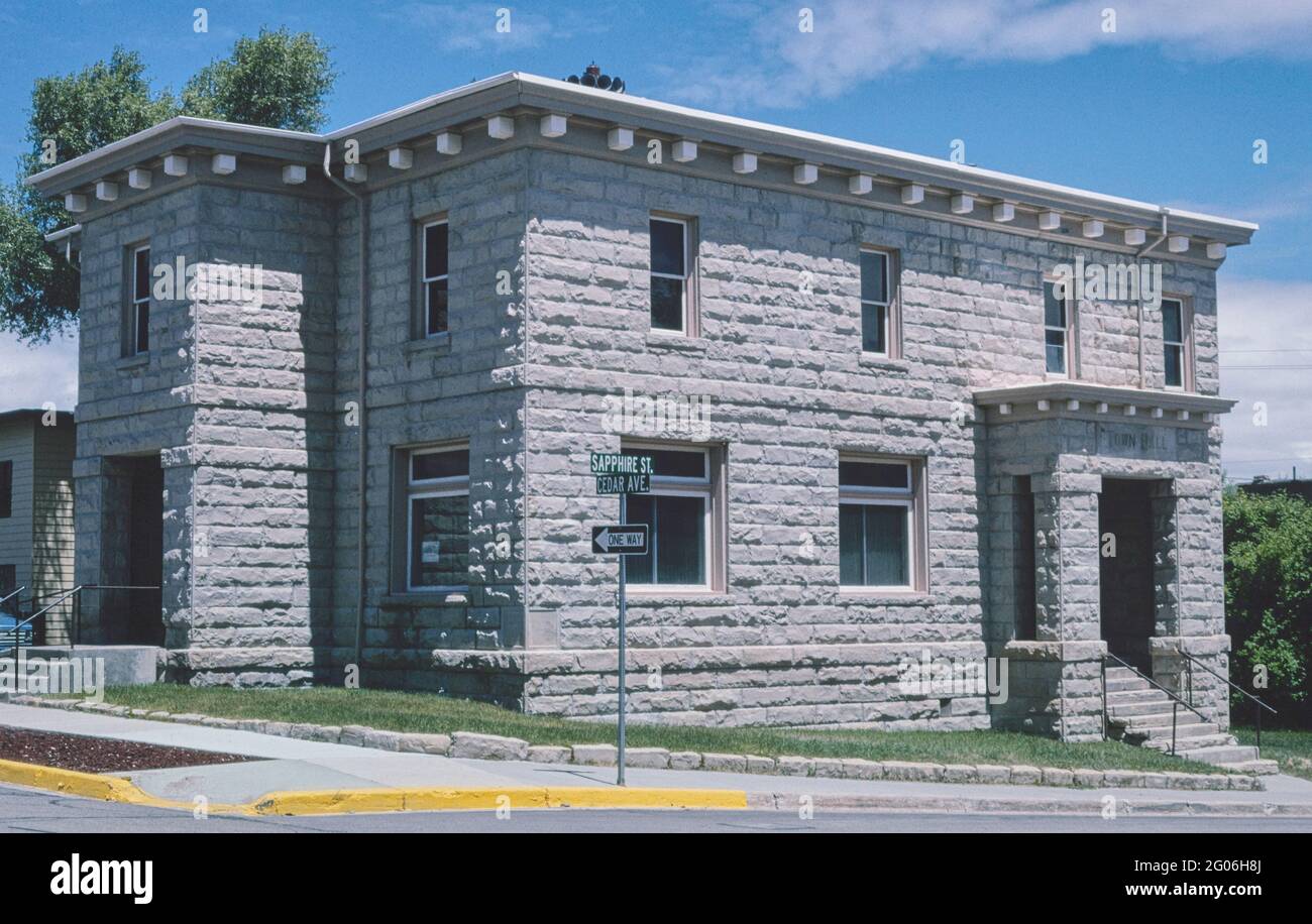 2000s United States Old town hall, Sapphire Street, Kemmerer, Wyoming