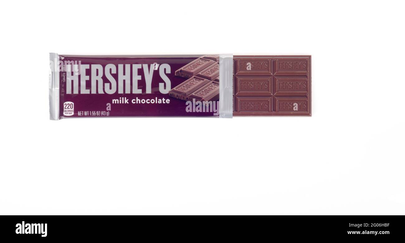 Hersheys Milk Chocolate Candy bar Stock Photo