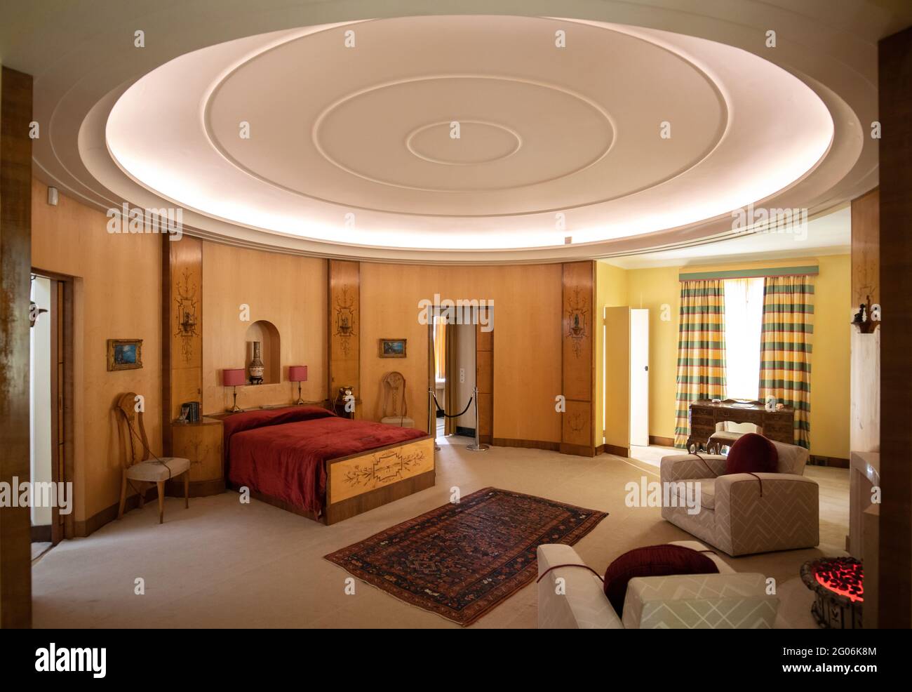 The Bedrooms, Eltham Palace and Gardens, London, Uk Stock Photo