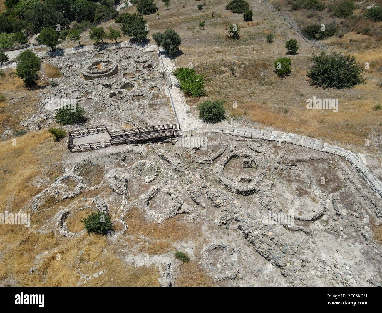 The Neolithic settlement of Choirokoitia on Cyprus island, UNESCO world heritage Stock Photo