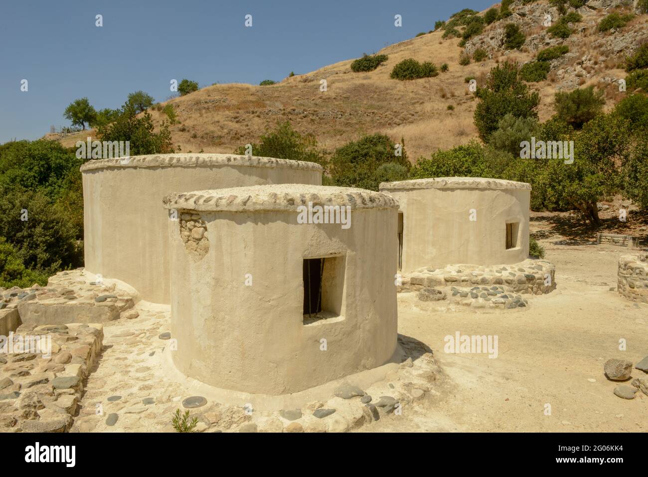 The Neolithic settlement of Choirokoitia on Cyprus island, UNESCO world heritage Stock Photo