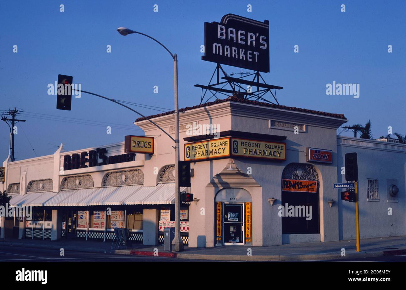 1970s America Baer's Market, Santa Monica, California 1977 Stock