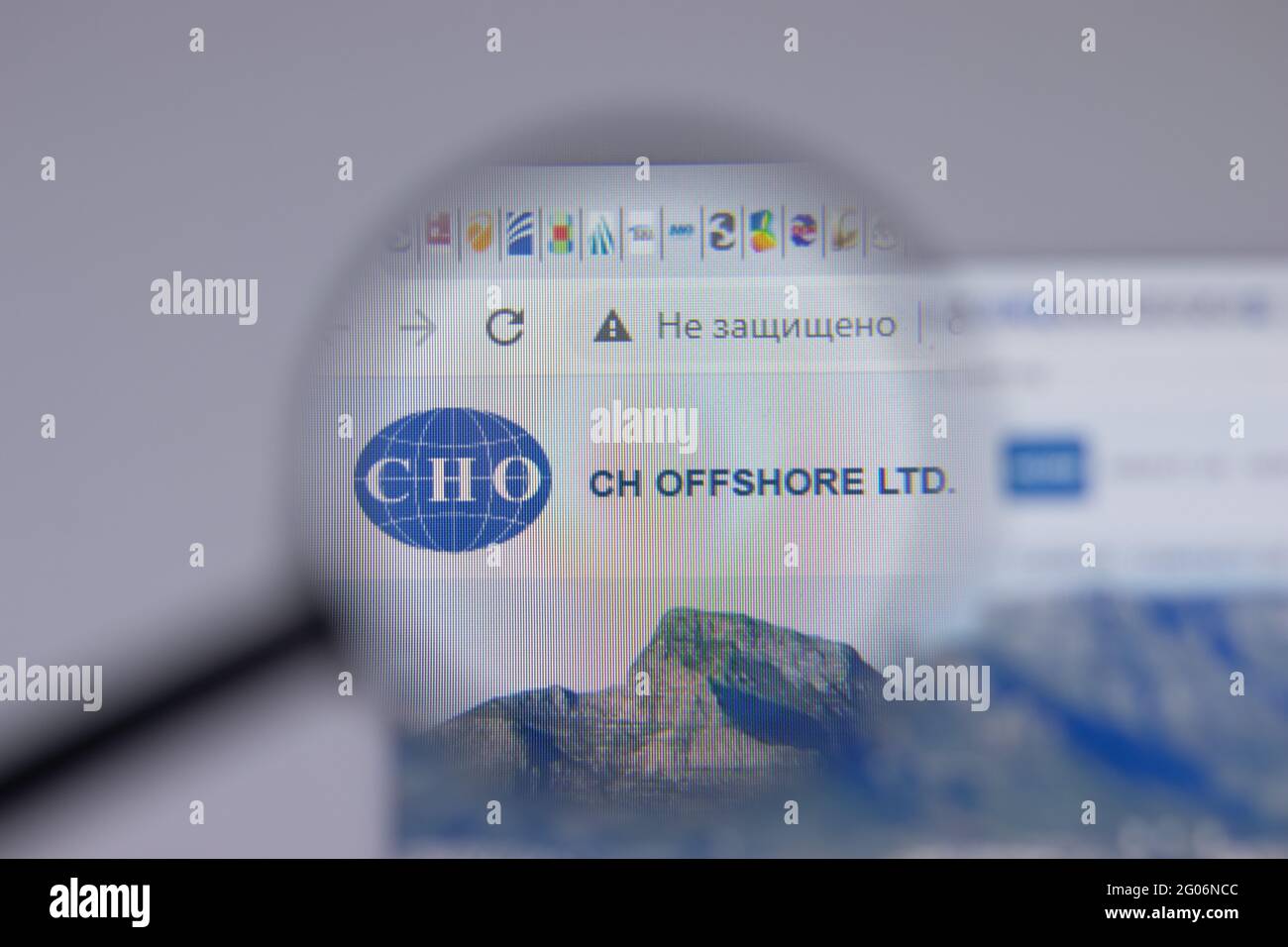 Los Angeles, California, USA - 1 June 2021: CH Offshore logo or icon on website page, Illustrative Editorial Stock Photo