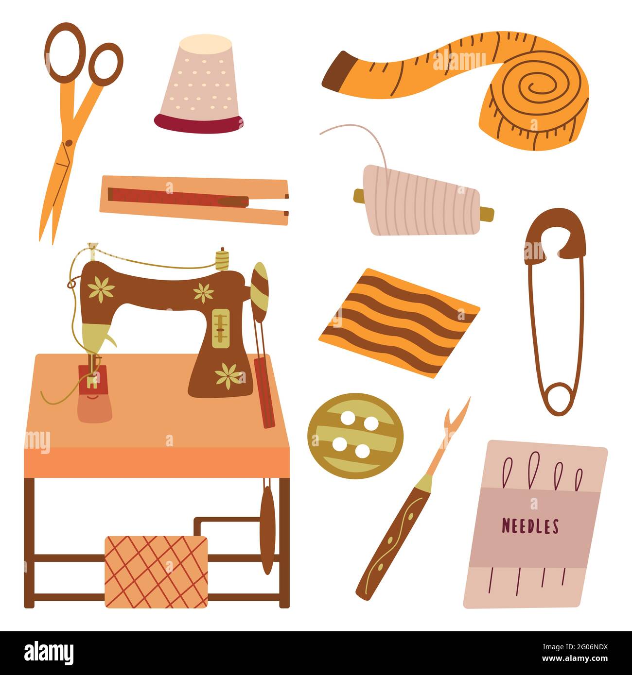 Sewing machine bobbin case Stock Vector Images - Alamy