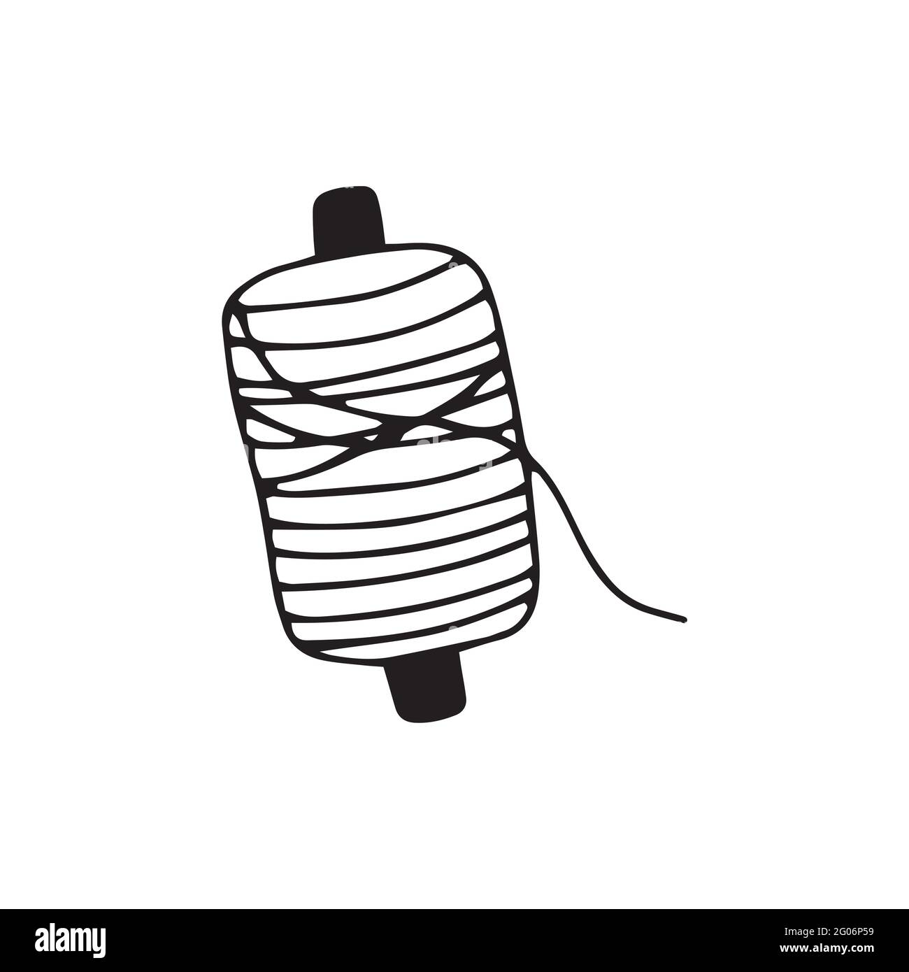 Thread Clipart Black And White
