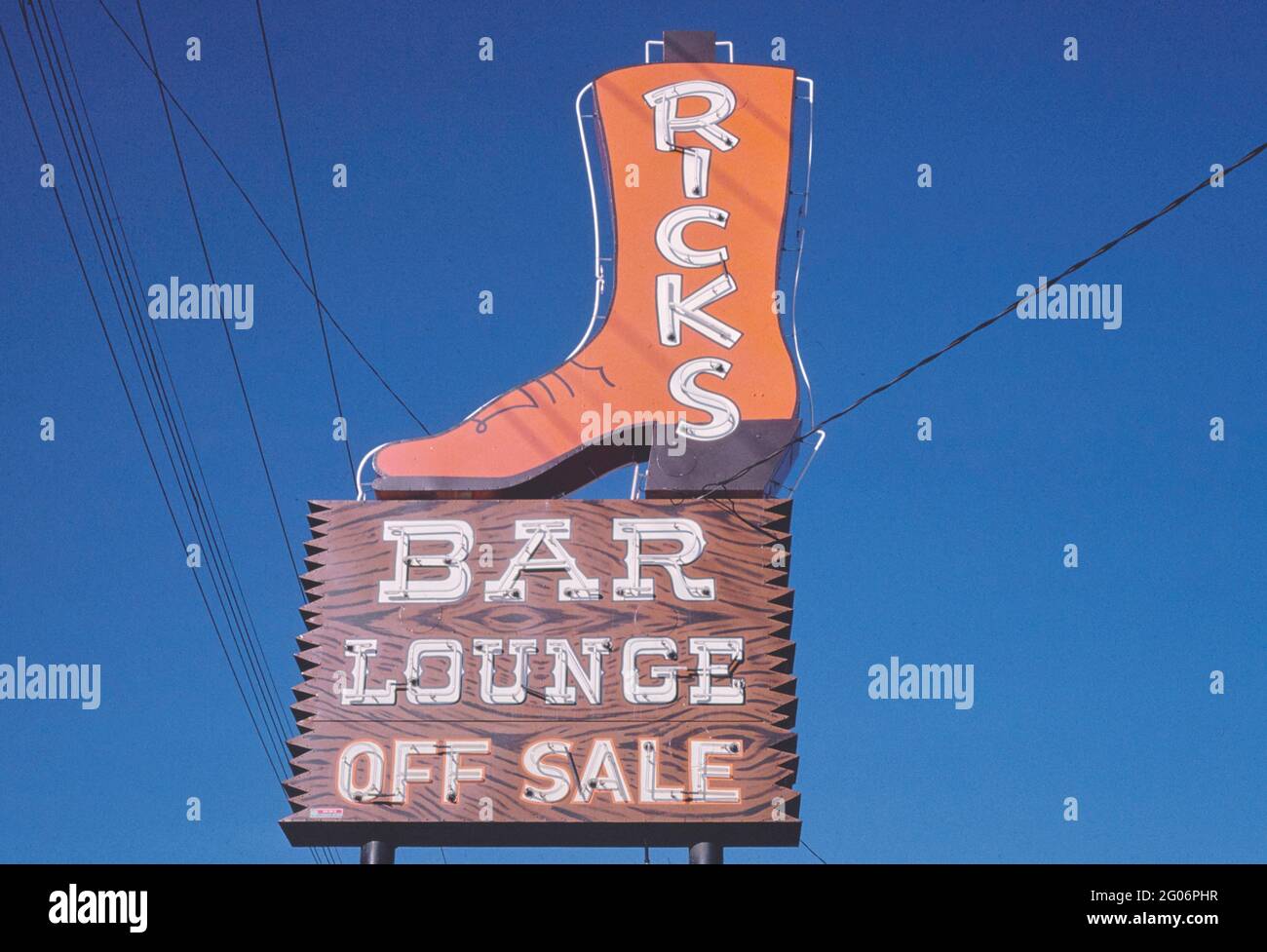 1980s America Rick's Bar and Liquor sign, West Fargo, North Dakota