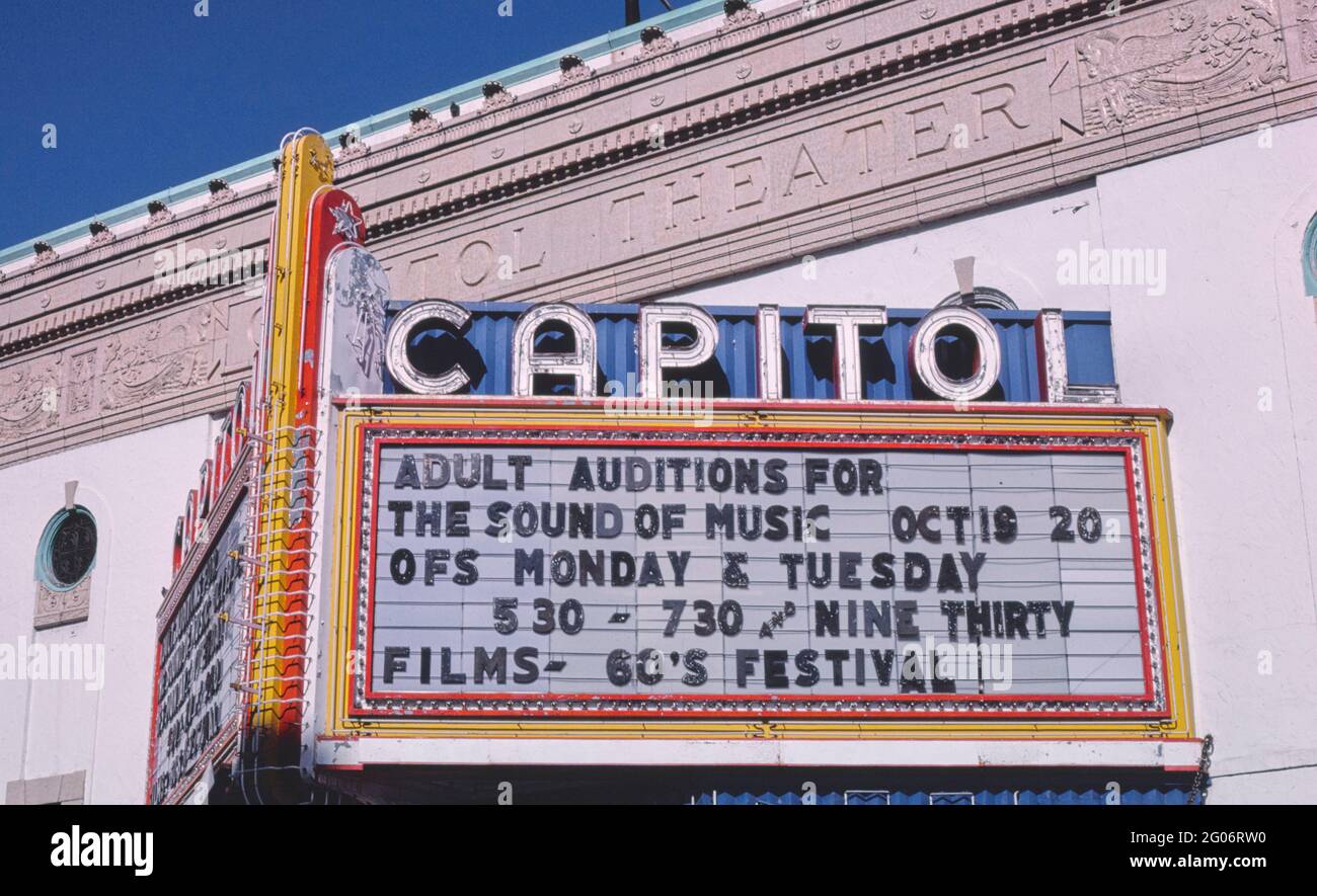 1980s America Capitol Theater, Olympia, Washington 1987 Stock Photo