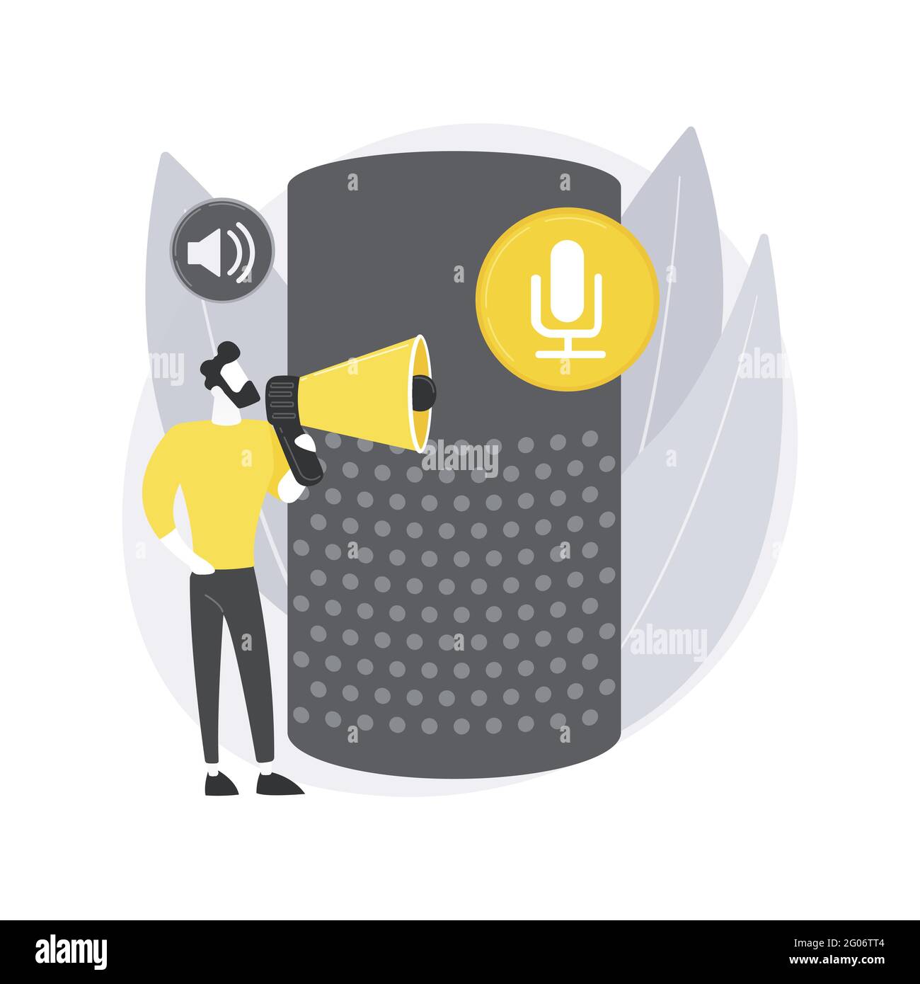 Voice Control abstract concept vector illustration Stock Vector Image ...