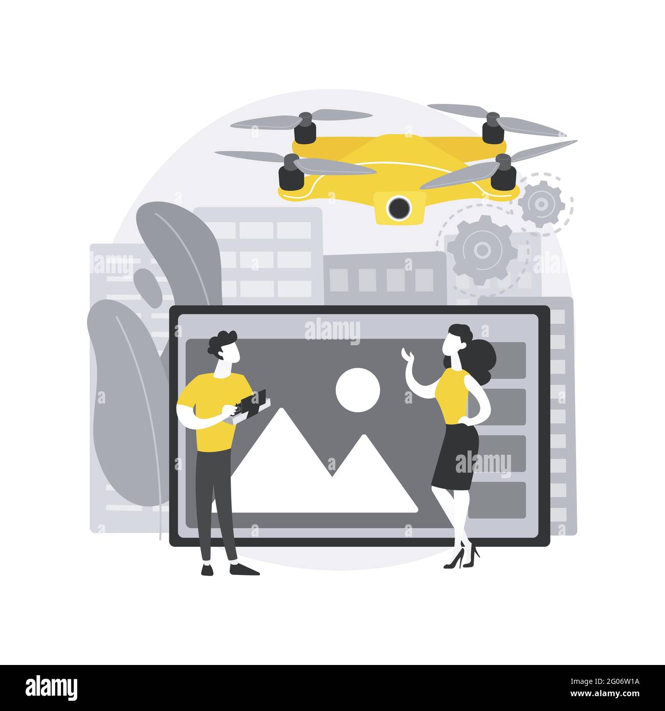 Aerial photography abstract concept vector illustration Stock Vector ...
