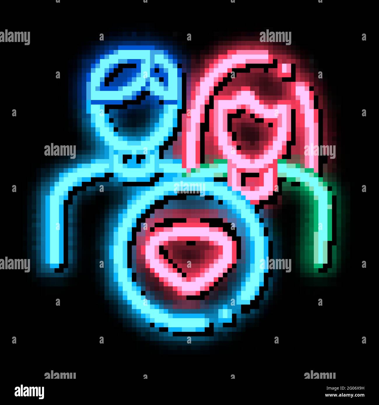 Man And Girl And Heart neon glow icon illustration Stock Vector Image ...