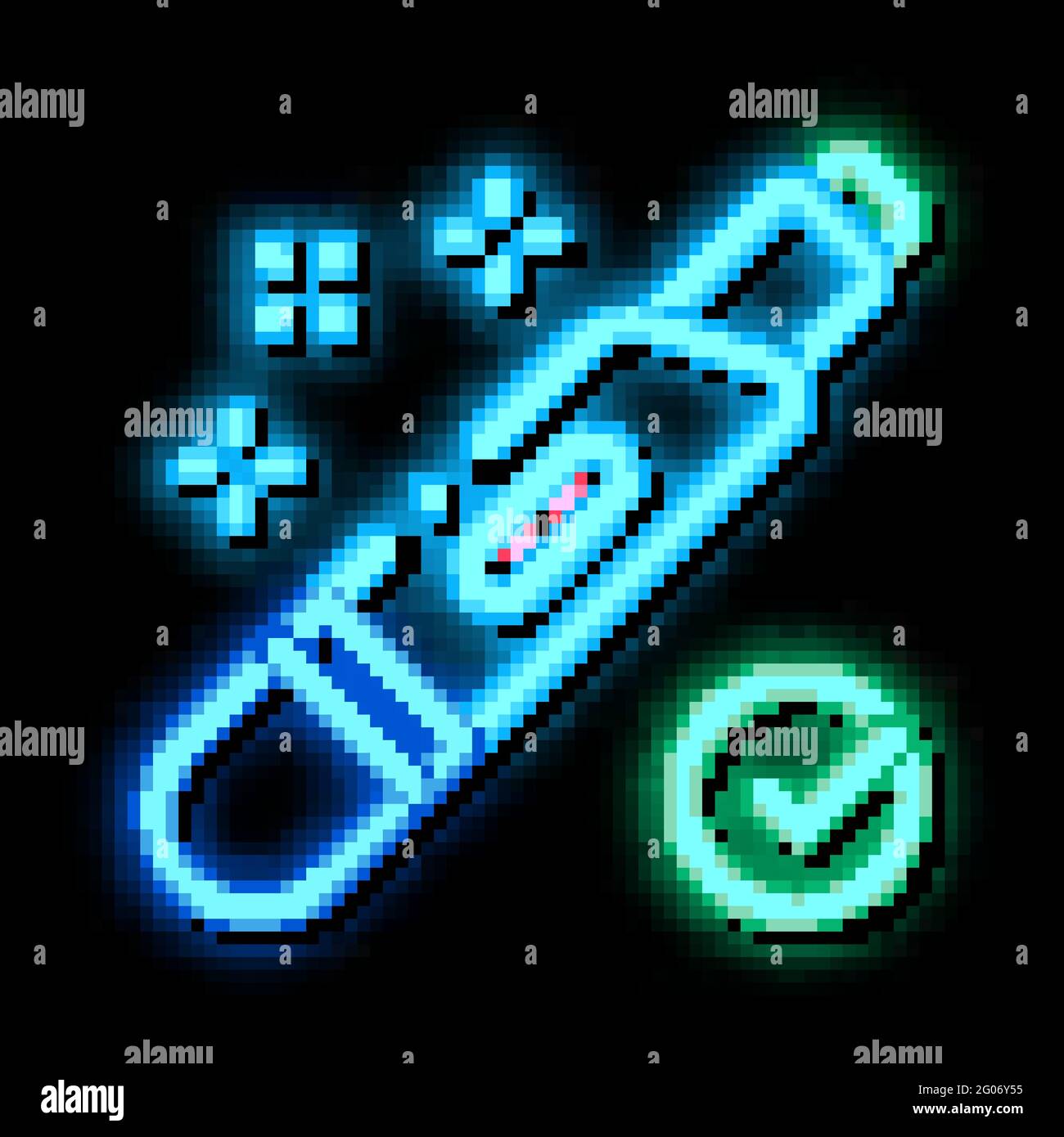 Positive Pregnancy Test neon glow icon illustration Stock Vector Image ...