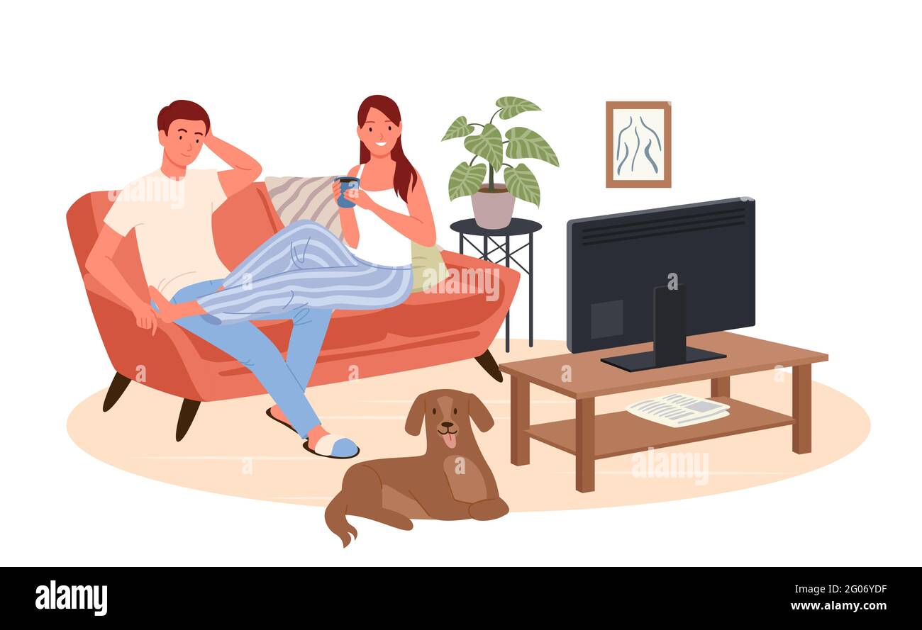 Family watching film cinema Stock Vector Images Alamy