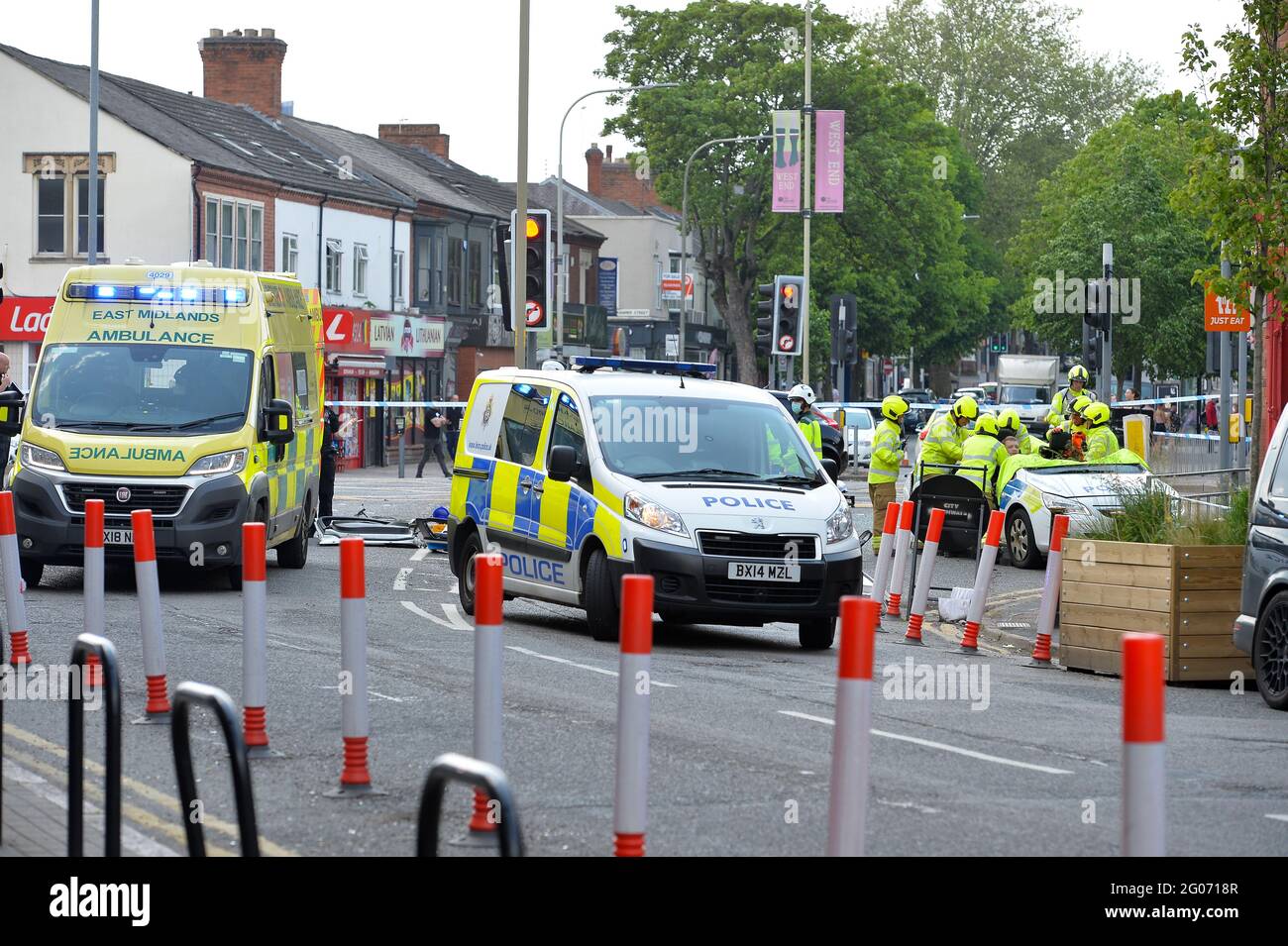 Leicester, Leicestershire, UK 1st June 2021. UK News. A police officer