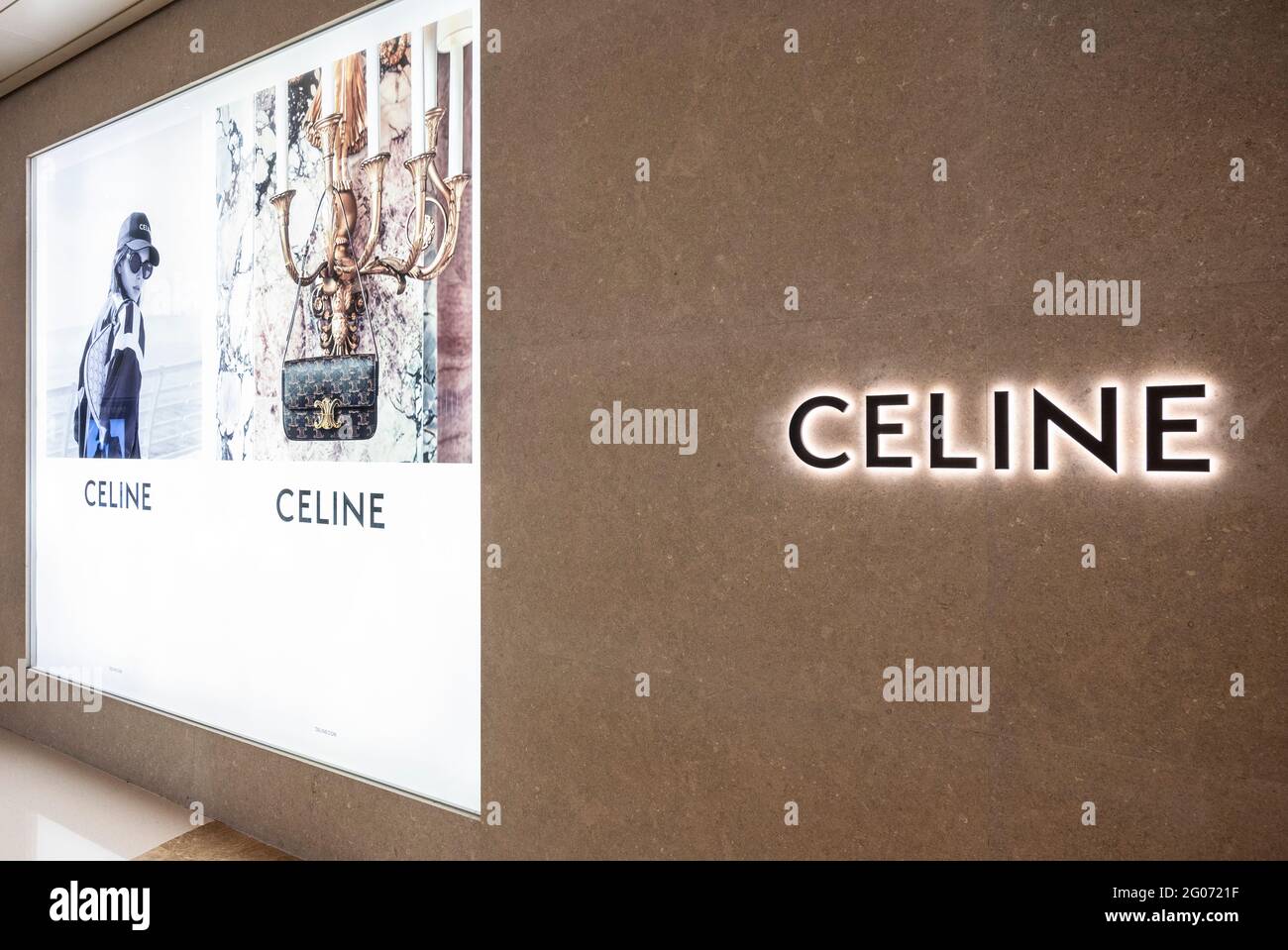 French luxury goods brand Celine, owned by LVMH group, logo seen in  Photo d'actualité - Getty Images