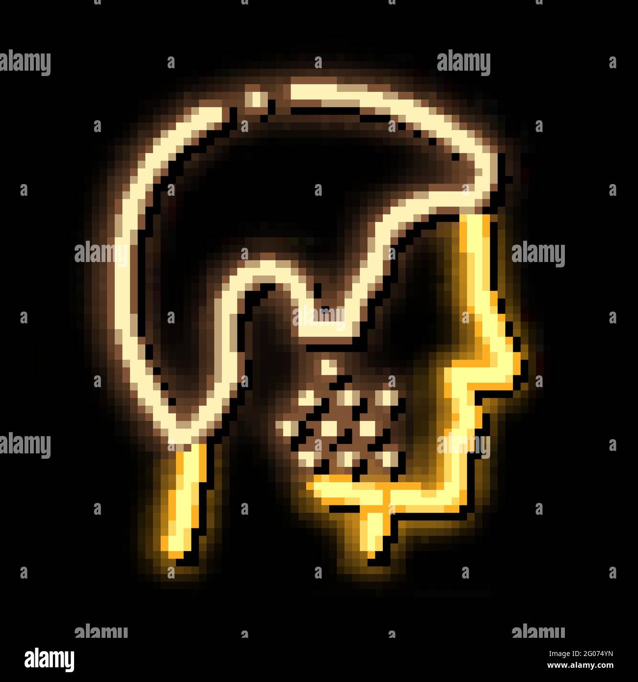 Human Facial Bristle neon glow icon illustration Stock Vector Image ...