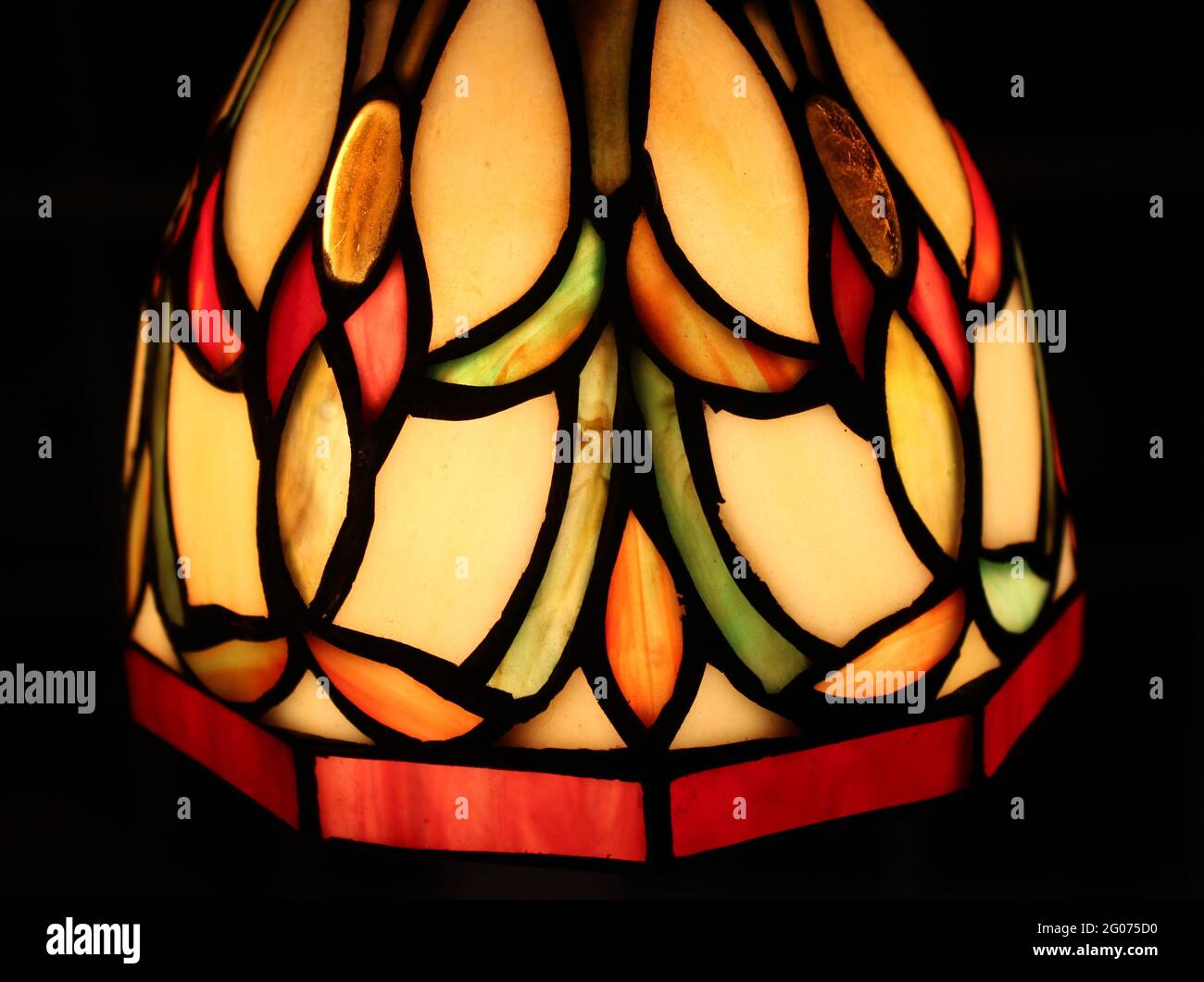 A Stained Glass Light Covering Stock Photo