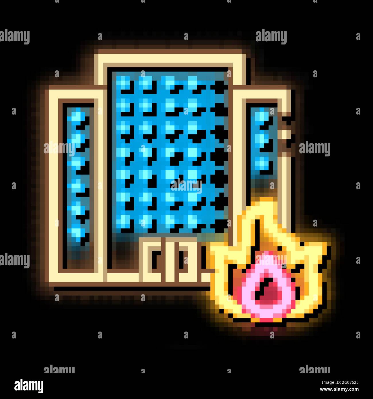 Burning Building House neon glow icon illustration Stock Vector Image ...