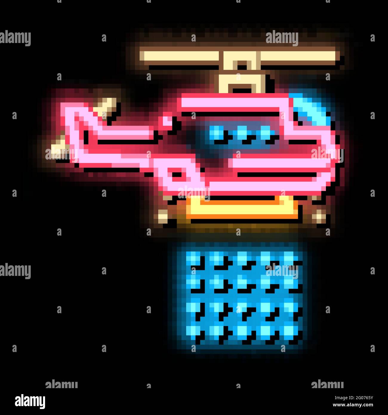 Fire Dept Helicopter neon glow icon illustration Stock Vector Image ...