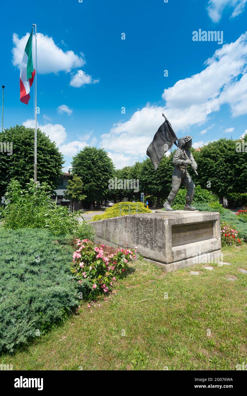 Italy, Lombardy, Orzinuovi, Bersaglieri Monument Corps of the Italian Army Stock Photo
