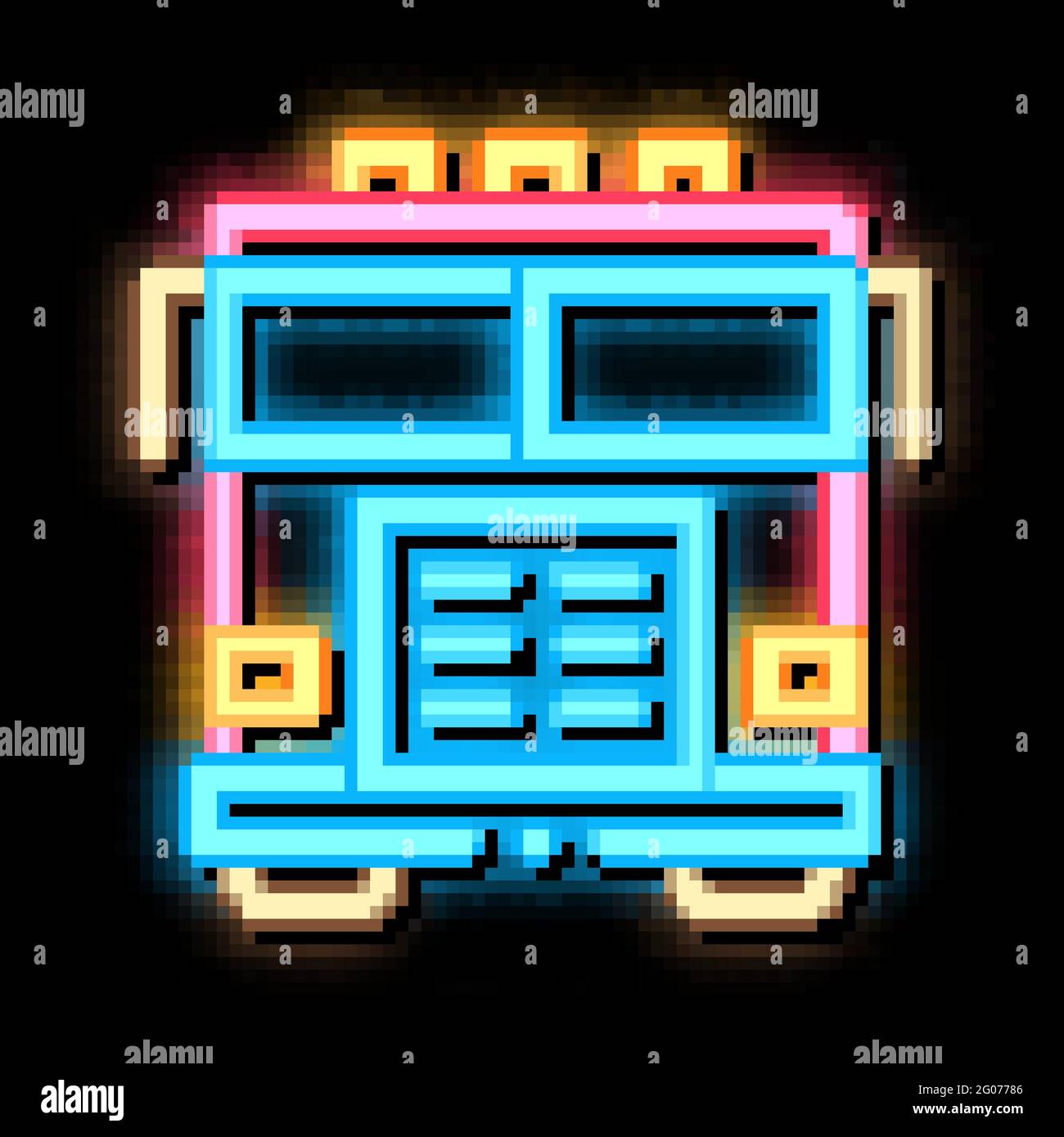 Fire Department Truck neon glow icon illustration Stock Vector Image ...