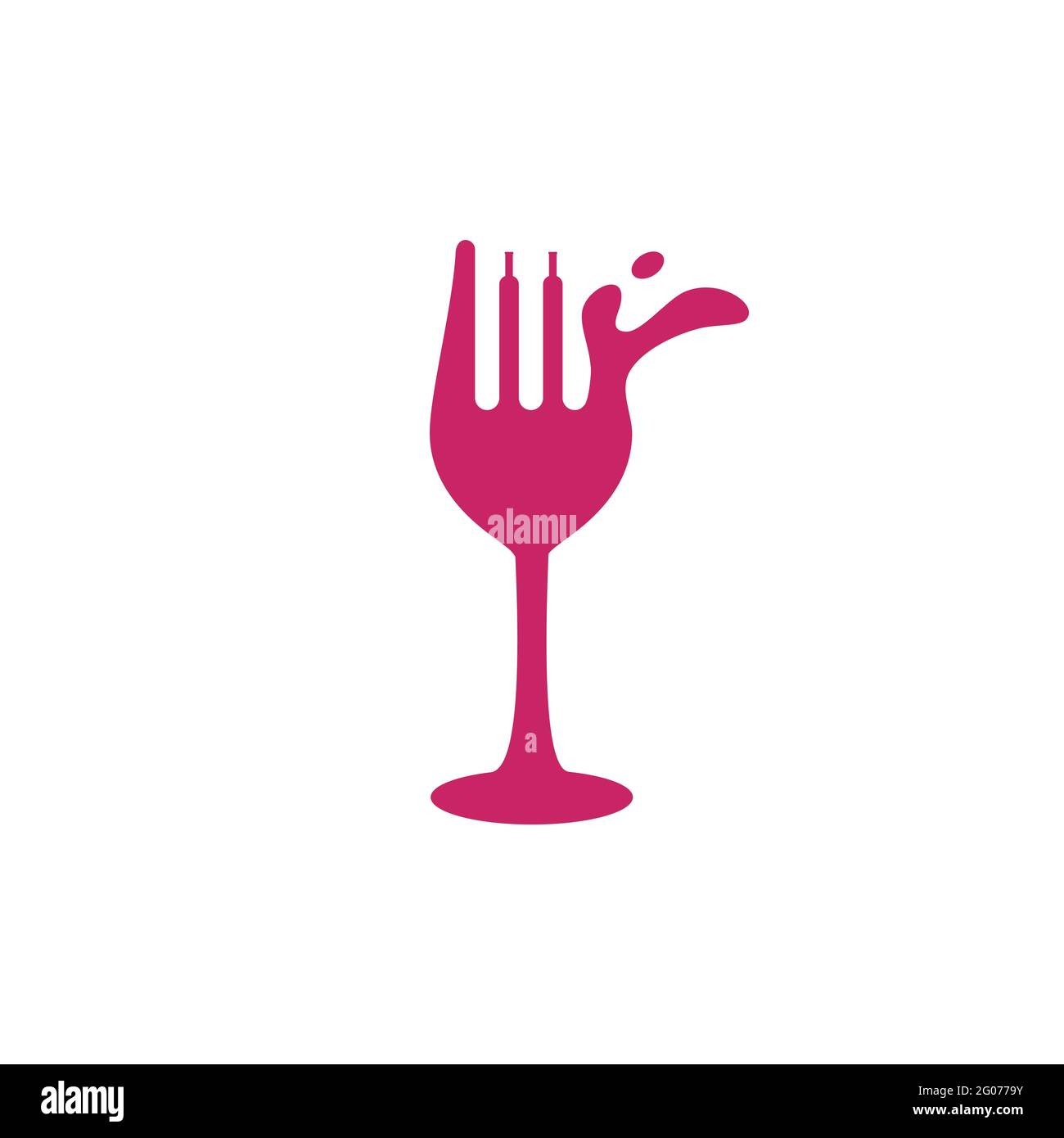 Wine glass fork Stock Vector Image \u0026 Art - Alamy, image size:1300x1390