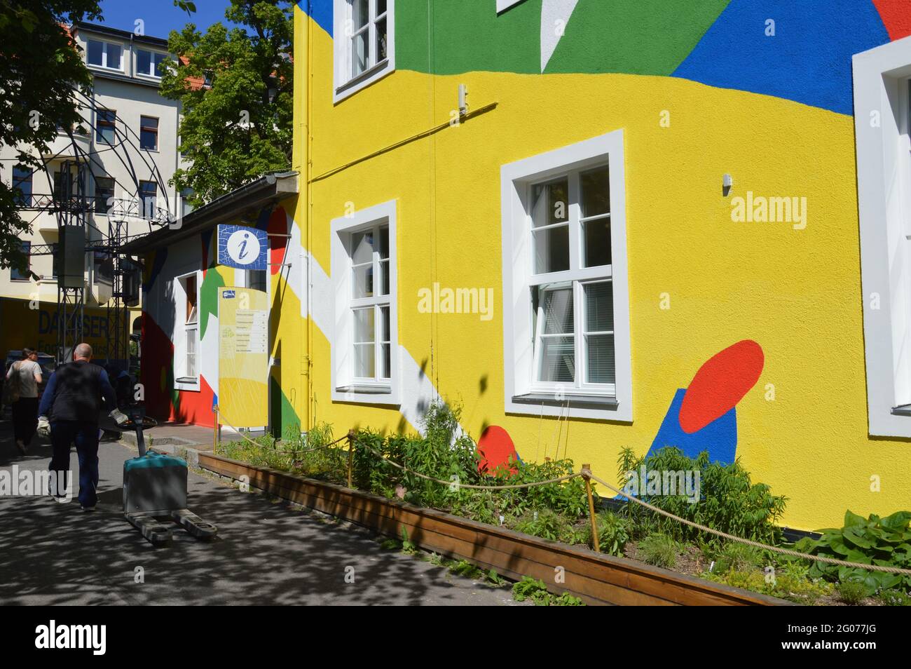 The big wall painting of Niklas Apfel at the UFA Fabrik in Berlin, Germany - 31st May 2021. Stock Photo