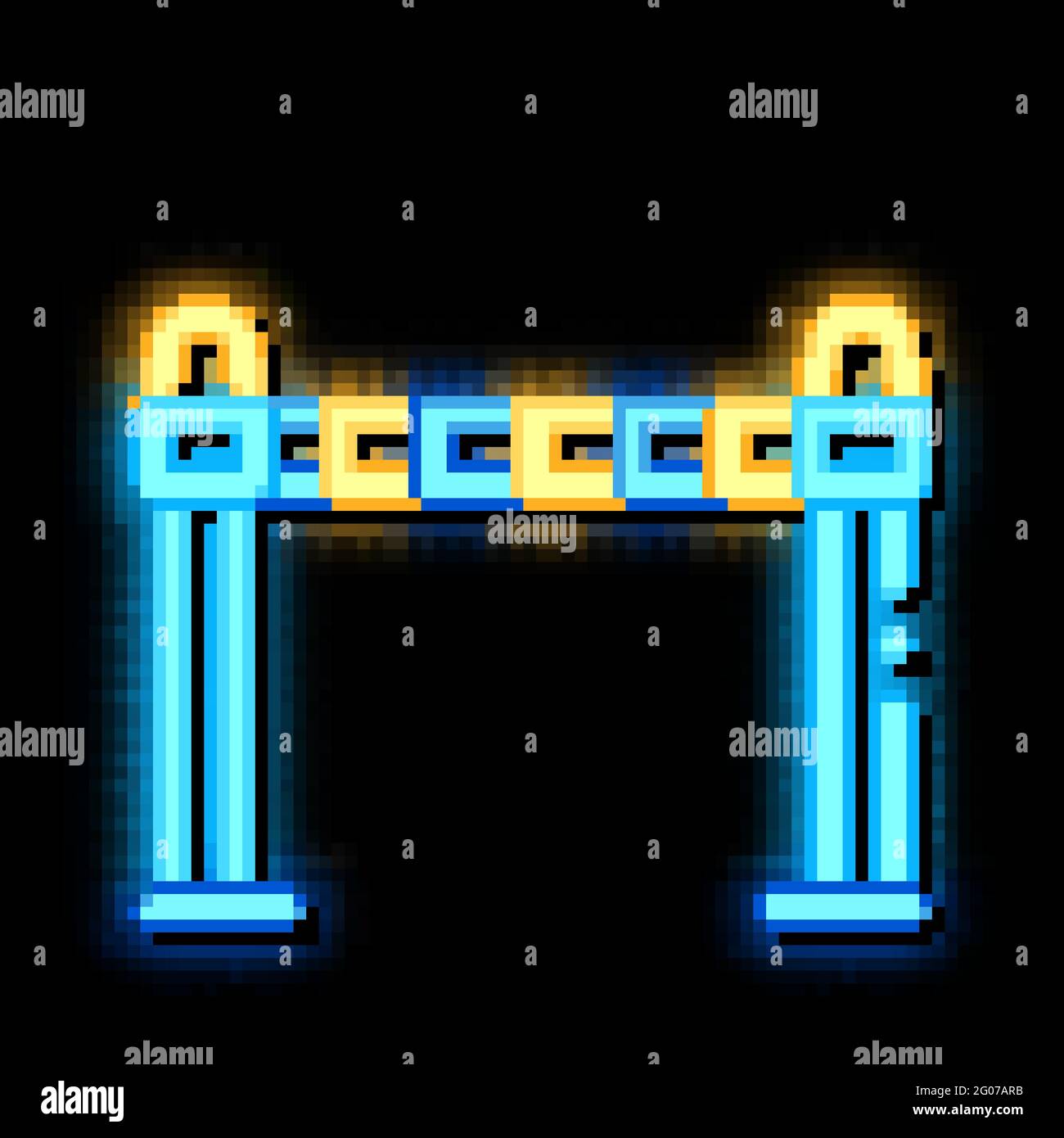 Police Enclosure neon glow icon illustration Stock Vector Image & Art ...