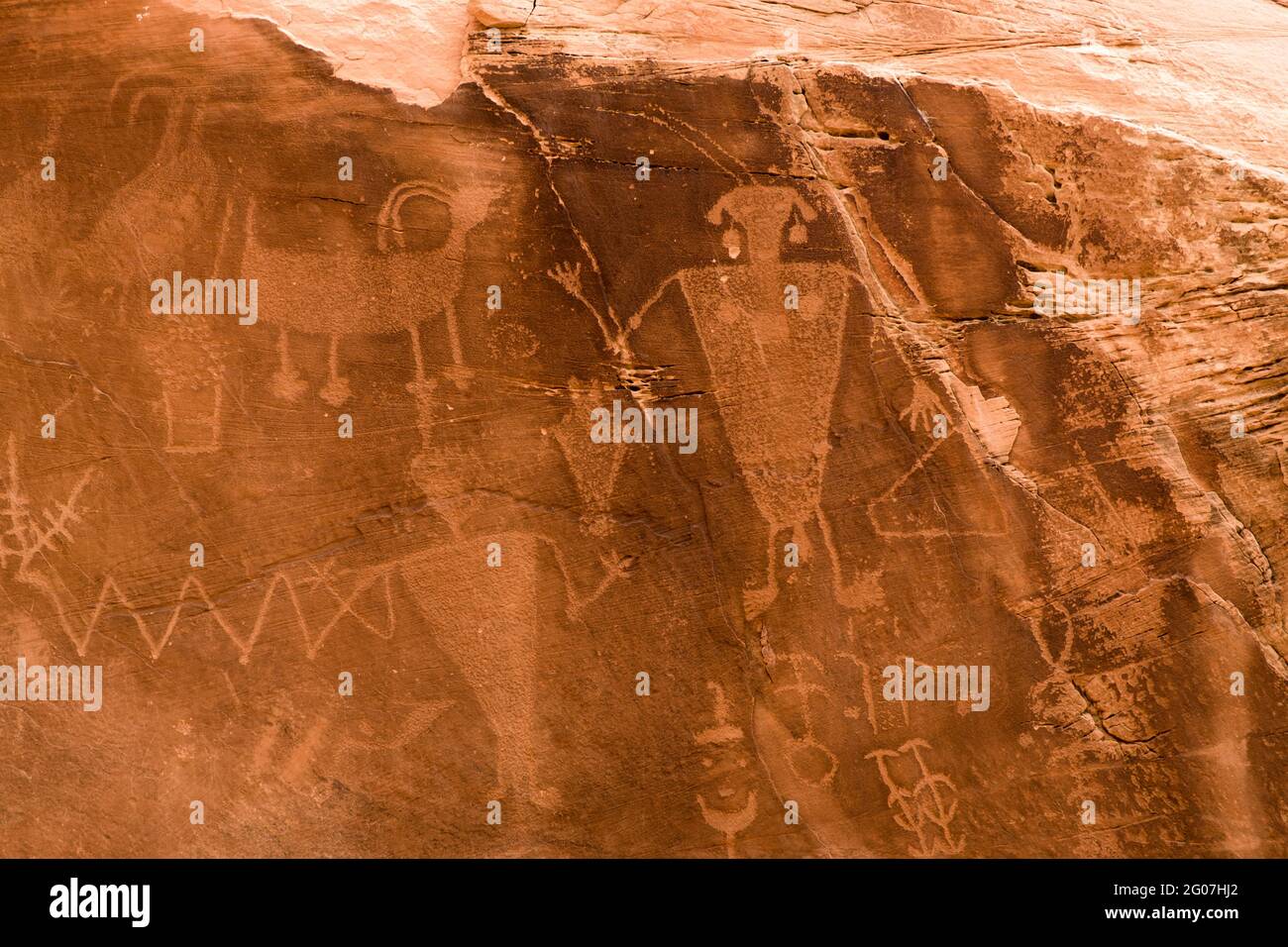 Cub Creek Petroglyphs at Dinosaur National Monument, Utah, USA Stock Photo