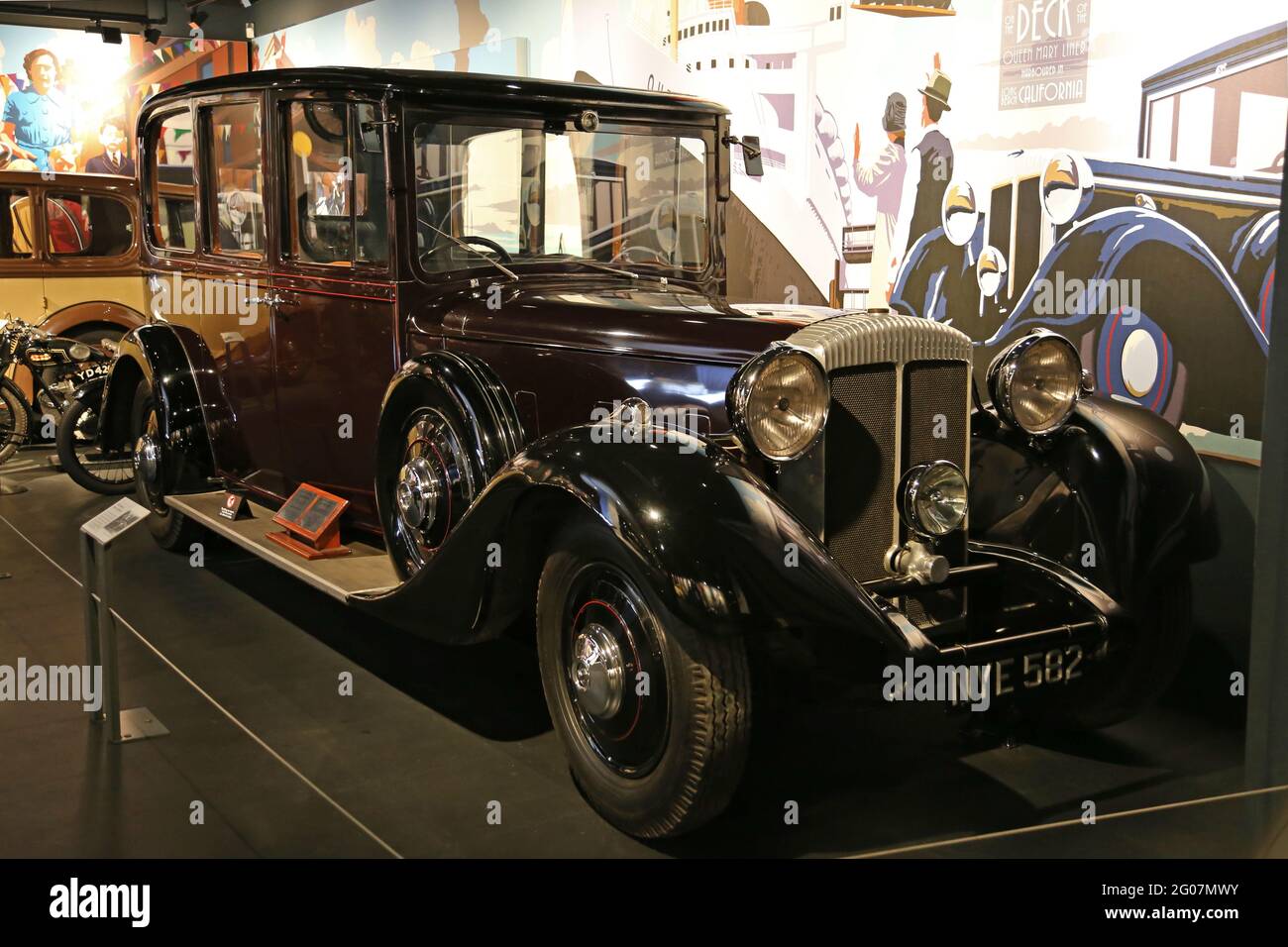Queen Mary's Daimler Royal Limousine (1935), Coventry Transport Museum, Millennium Place, Coventry, West Midlands, England, Great Britain, UK, Europe Stock Photo