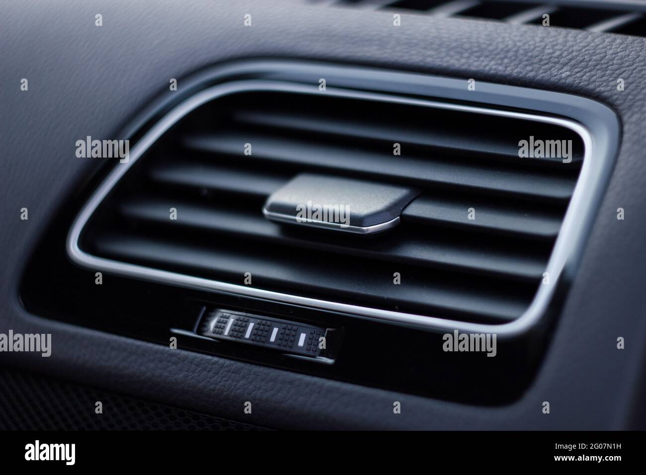 Car conditioner. The air flow inside the car. Detail interior. Air