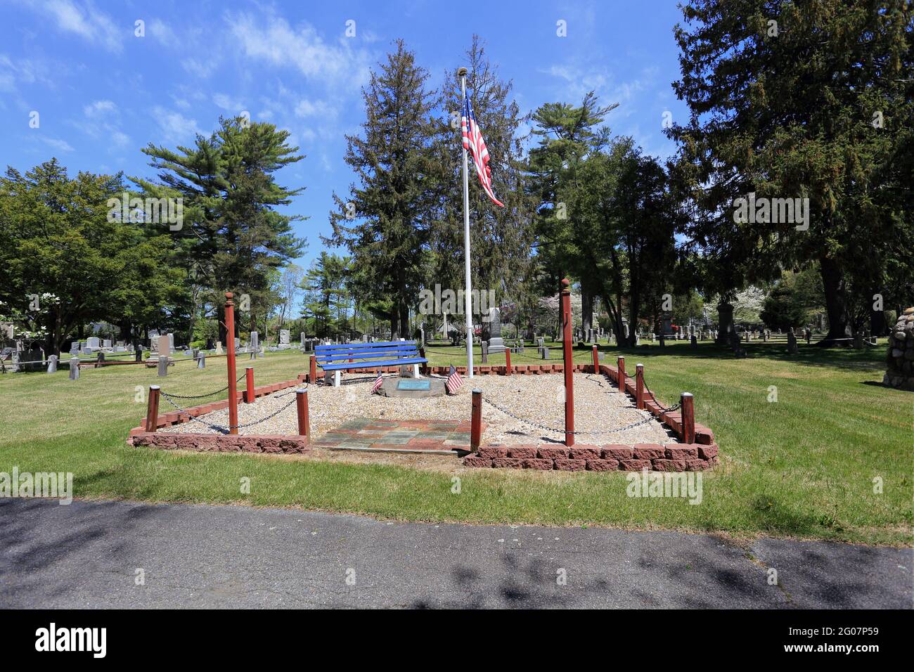 Historic Yaphank Cemetery Long Island New York Stock Photo Alamy
