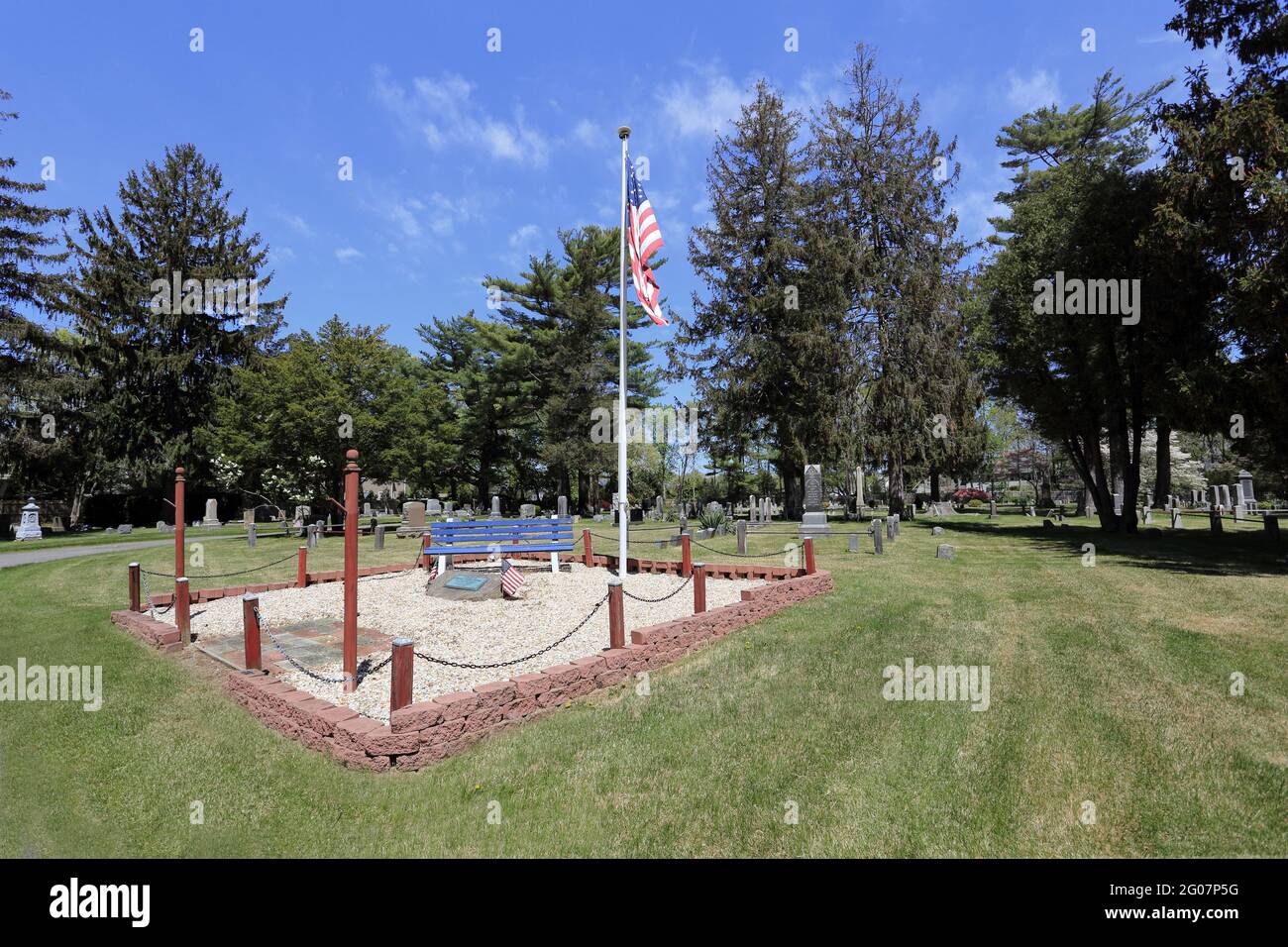 Historic Yaphank Cemetery Long Island New York Stock Photo Alamy