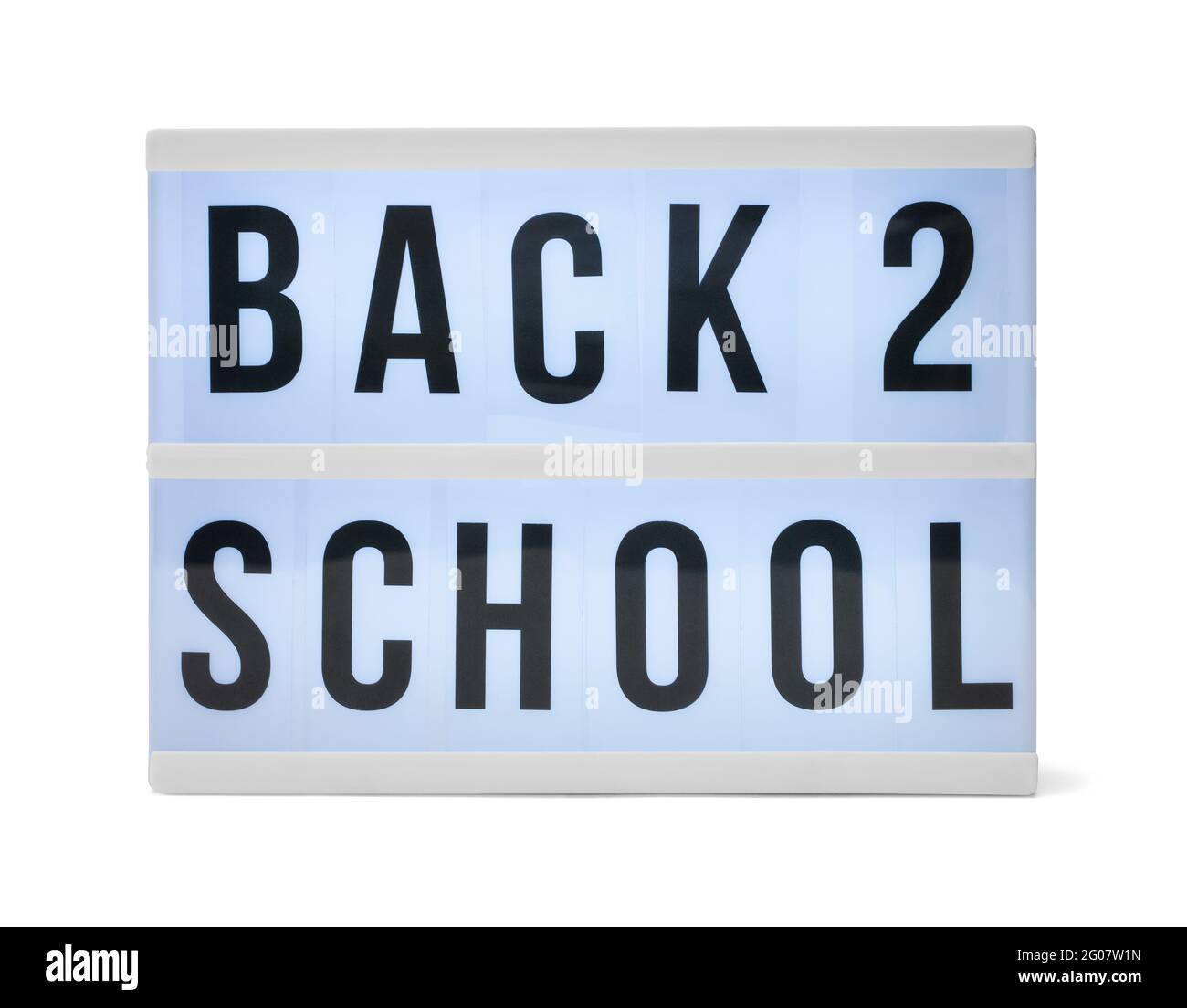 Back To School Sign Cut Out on White. Stock Photo