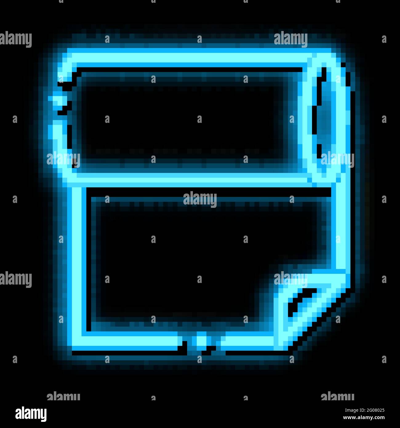 Fabric Roll neon glow icon illustration Stock Vector