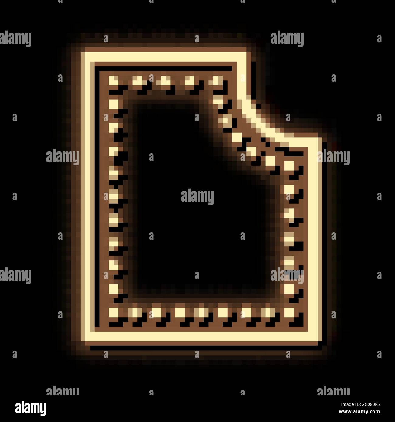 Sewing Material neon glow icon illustration Stock Vector