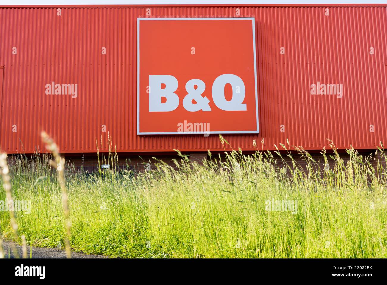 B&Q DIY store logo, brand name, Kent, England Stock Photo - Alamy