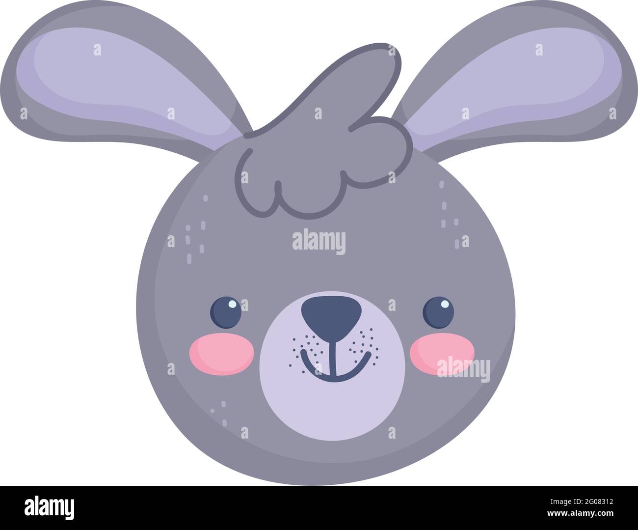 rabbit cute face Stock Vector