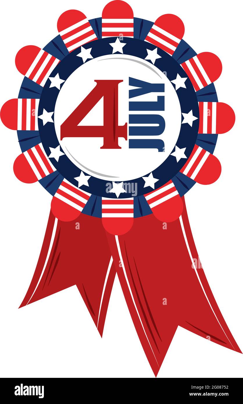 4th july label Stock Vector