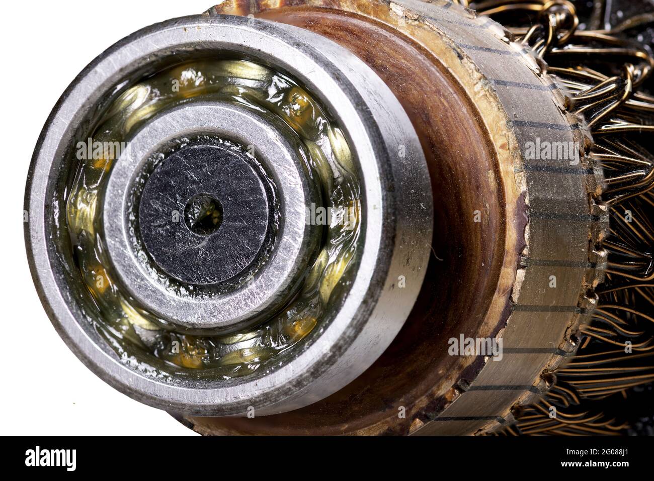 Ball bearing on the motor rotor. Copper motor winding. Isolated