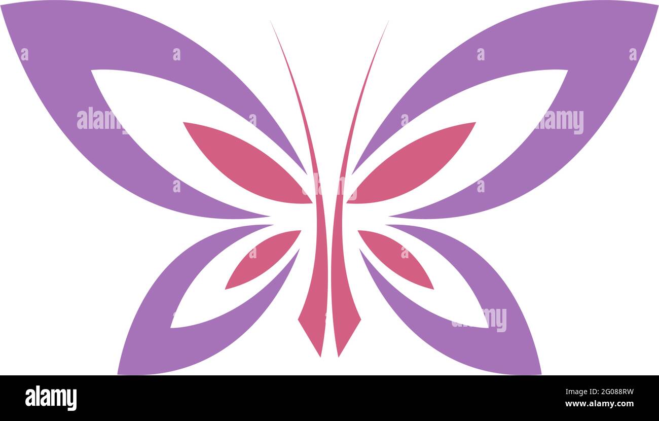 Butterfly icon logo design concept template illustration vector Stock ...