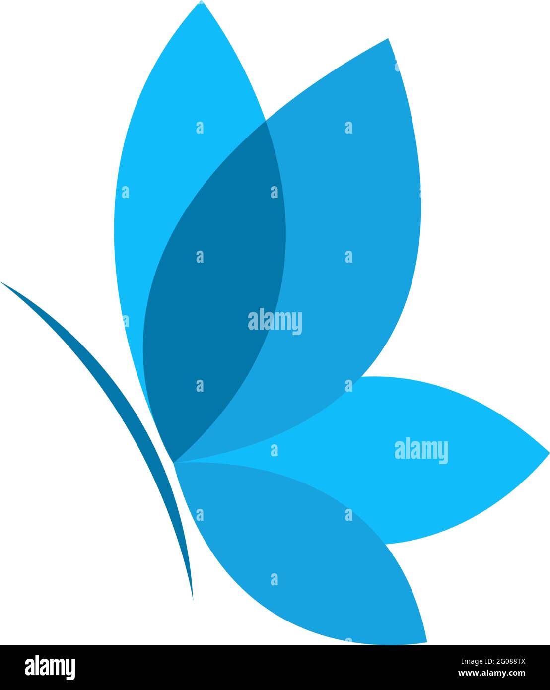 Butterfly icon logo design concept template illustration vector Stock Vector