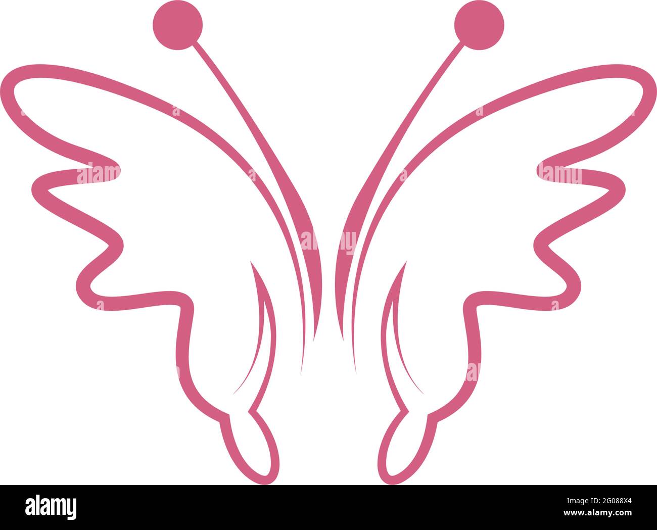 Butterfly icon logo design concept template illustration vector Stock ...