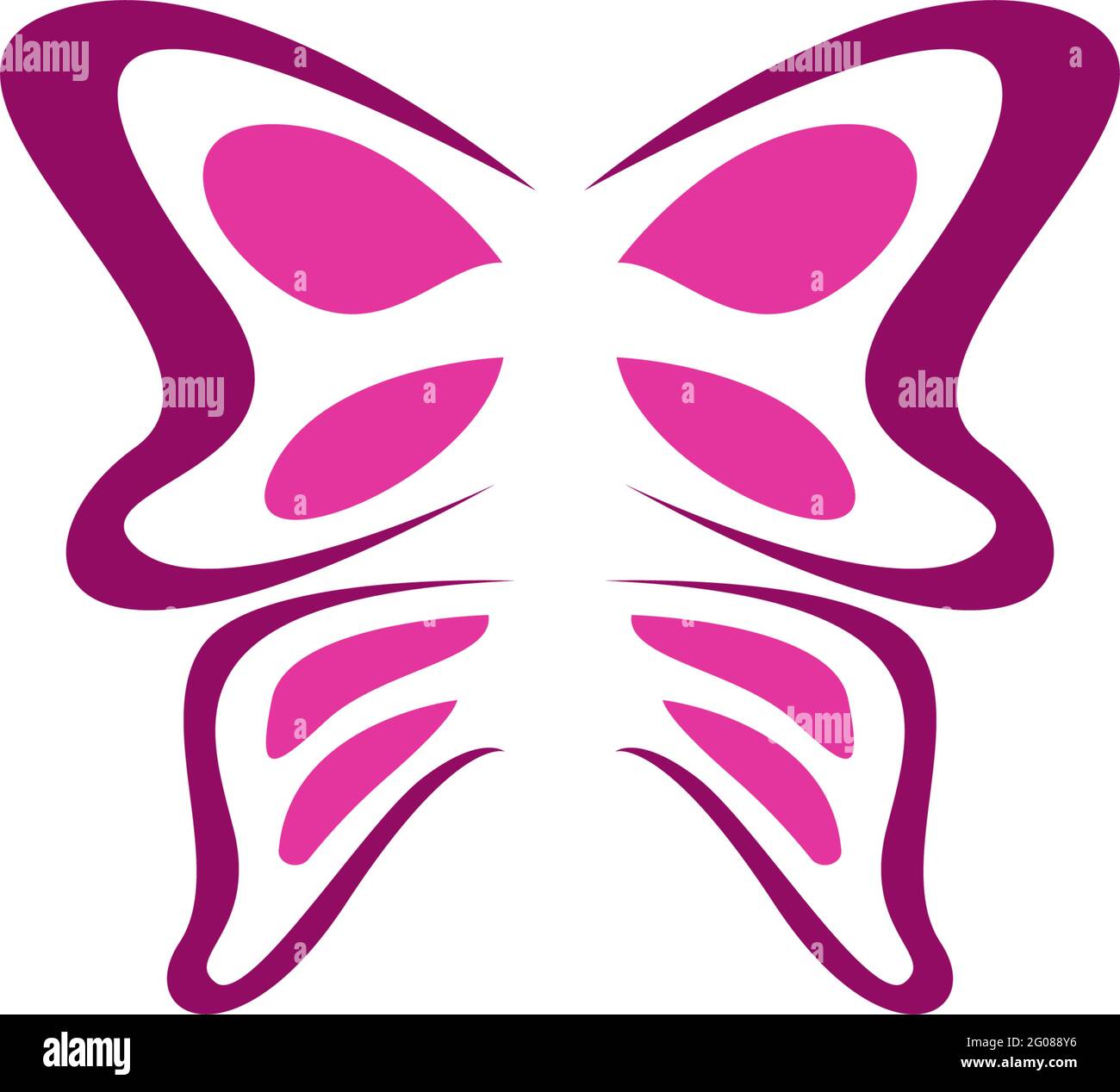Butterfly icon logo design concept template illustration vector Stock Vector