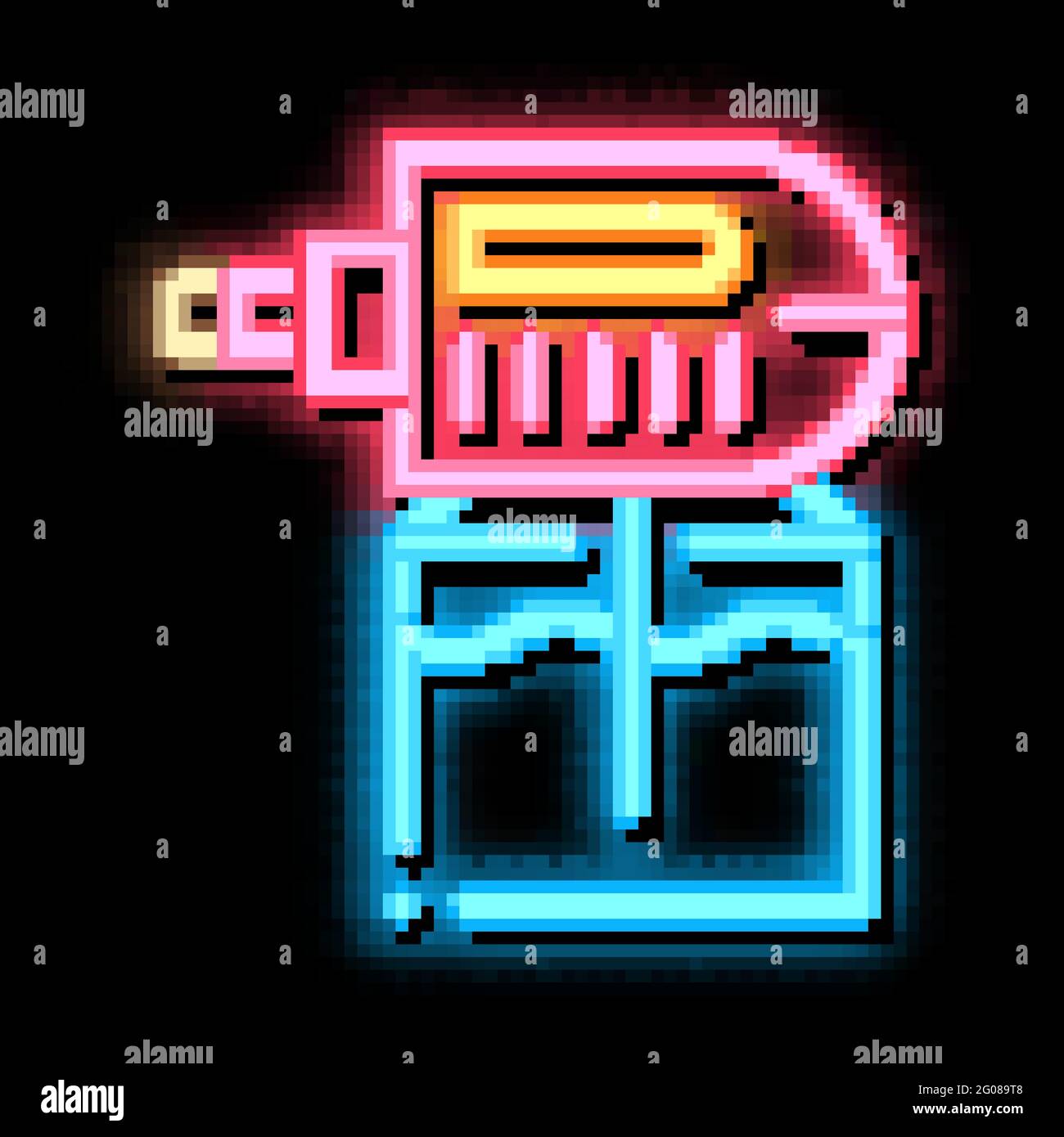 Electric Mosquito neon glow icon illustration Stock Vector Image & Art ...